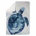 Begin Home Decor 60 x 80 in. Blue Turtle-Sherpa Fleece Blanket 5545-6080-AN393